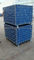 Διαστημικά κλουβιά αποθήκευσης εμπορευματοκιβωτίων καλωδίων εξοπλισμών αποθηκών εμπορευμάτων αποταμίευσης με τον μπλε πλαστικό πίνακα